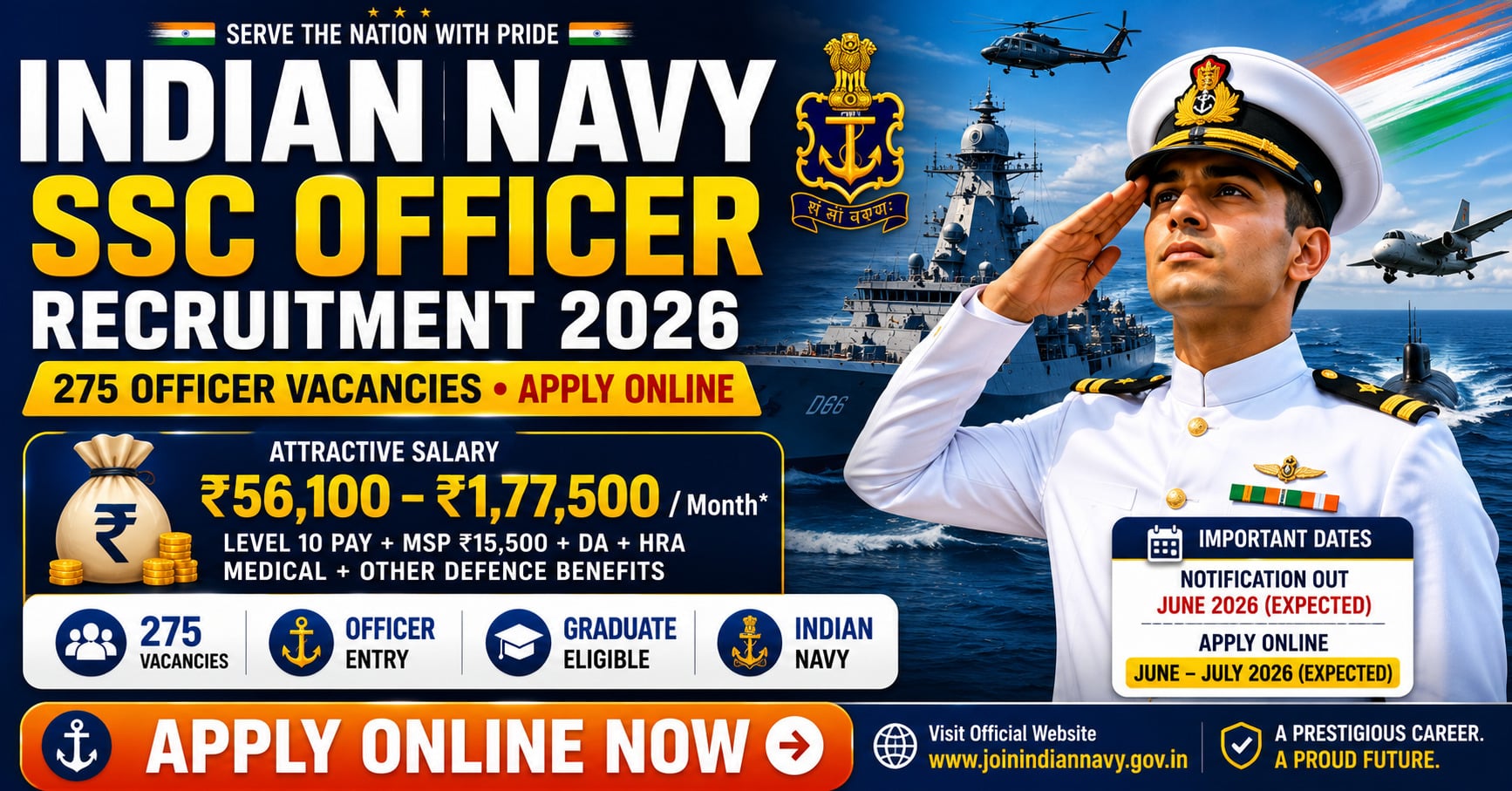 Indian Navy SSC Officer Recruitment 2026.